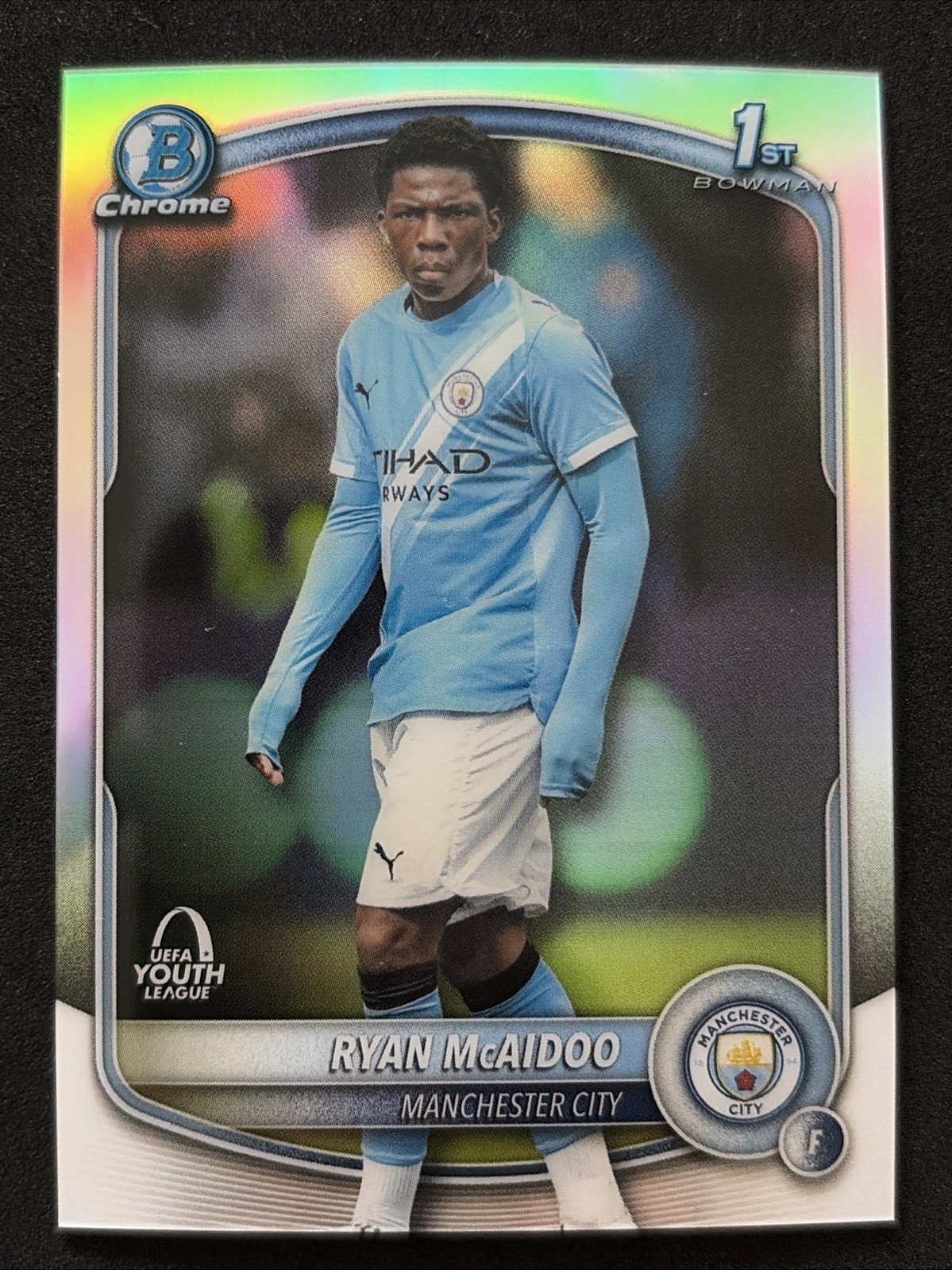 2025-26 Topps Chrome UEFA Ryan McAidoo Bowman Youth League 1st #BU-RM Man City