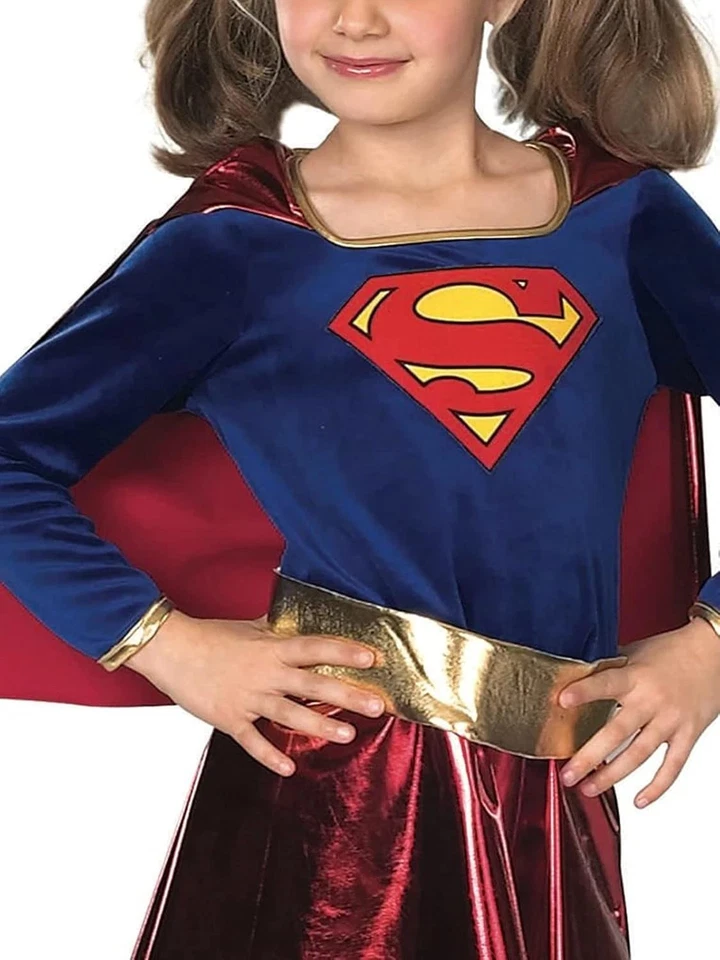 Rubie's girls Dc Superheroes Child's Supergirl (SLIGHT DISCOLORING ON BACKSIDE) - Image 2 of 4