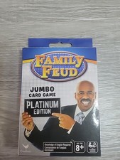 Family Feud Jumbo Card game Platinum Edition Cardinal 2019 Steve Harvey Ages 8 