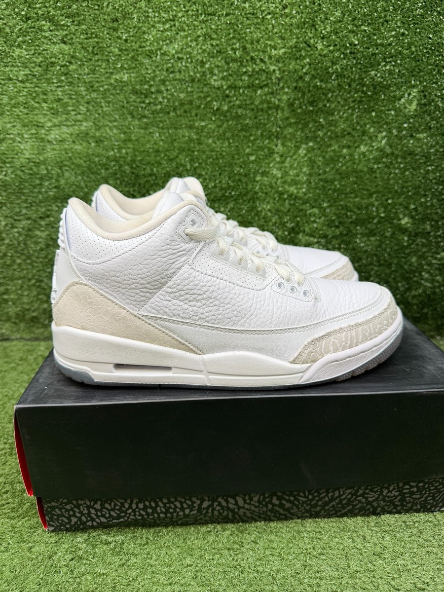 Size 8.5 - Air Jordan 3 Retro Triple White 191885403656| eBay
