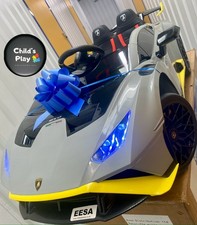 Image of 12v Kids Electric Ride On Car Licensed LAMBORGHINI STO With DRIFT +REMOTE -GREY