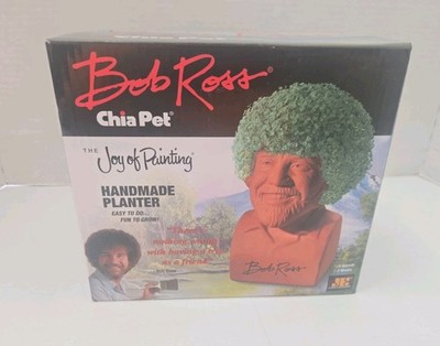 Chia Pet Bob Ross Joy of Painting Handmade Planter New in Box Joseph Enterprises