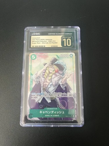 One Piece CGC Pristine 10 Cavendish EB01-012 Alt Art Parallel One Piece Japanese