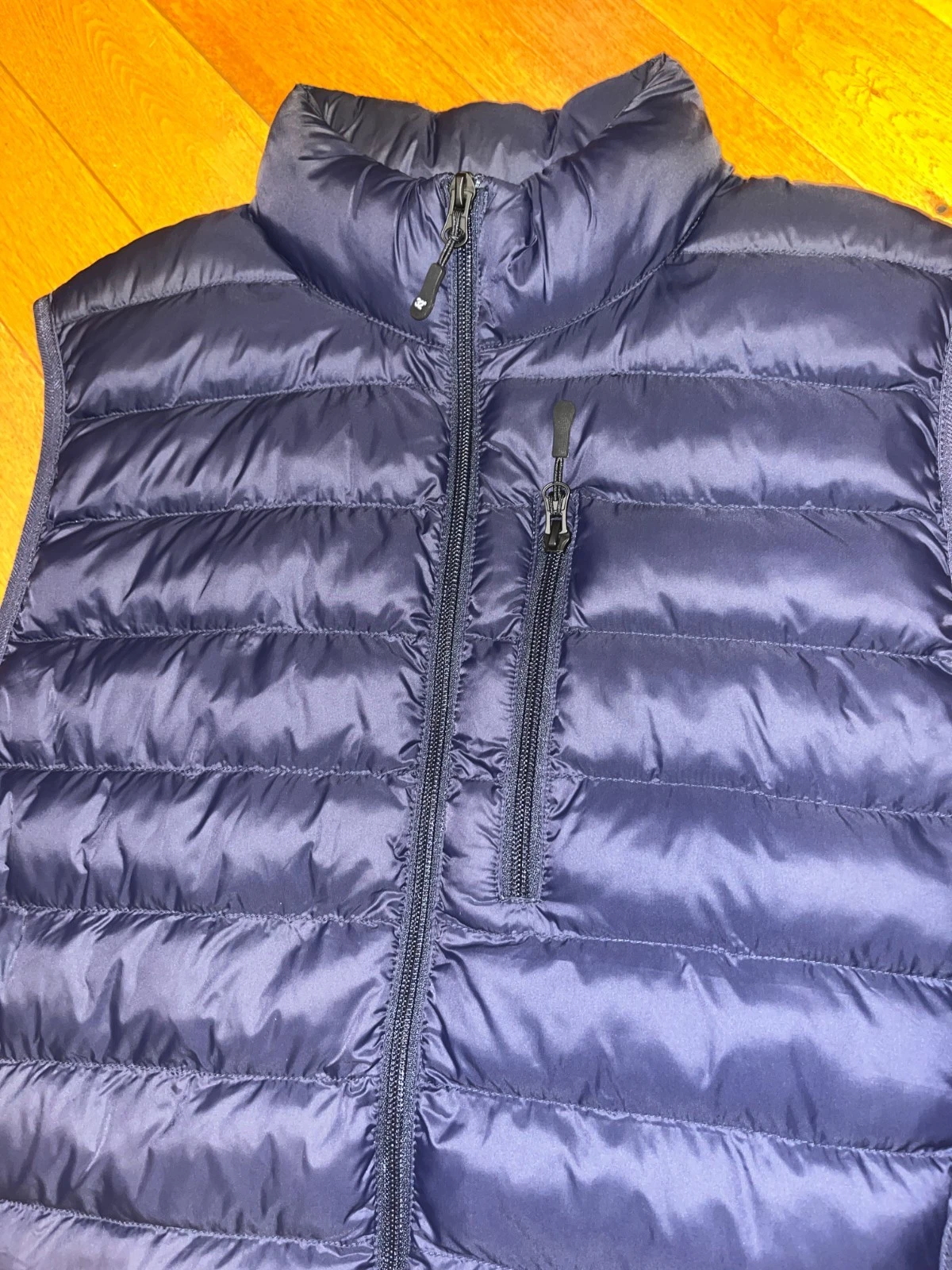 32 Degrees Heat Vest Men M Navy Blue Stormy Night Puffer Packable Lightweight