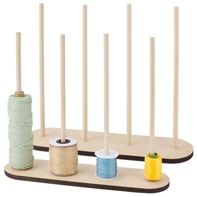 Wooden Ribbon Rack Storage Ribbon Organizer Spool Holder Wire Spool Stand Hol...