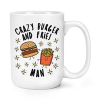 VerrüCkte Hamburger Und Frittieren Mann Stars 426Ml GroßE Tasse Lustig Witz Fast