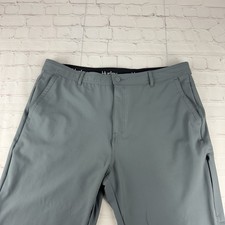 Hurley Tech Woven Gray Stretch Casual Golf Pants w/ Zipper Pockets Men's 38x29