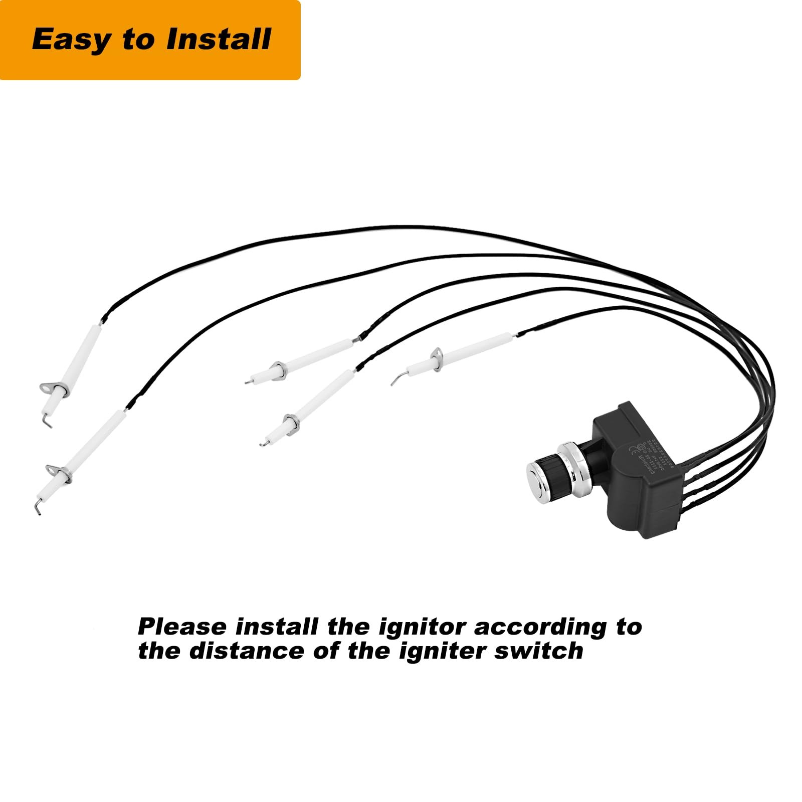 DHL-128-6Q Pulse Igniter Electrode Ignitor Wire Kit 6 Outlet Gas Grill Ignite...