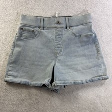 SPANX Denim Shorts Womens M Turner Wash High Rise Tummy Control Stretch