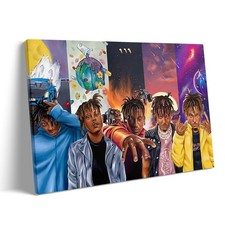 Juice WRLD Canvas Wall Art Decor - Collage of Juice WRLD Album Covers