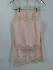 Vintage Sara Beth Camisole  Skirt Slip Pajama Lingerie Set Women's Size Small