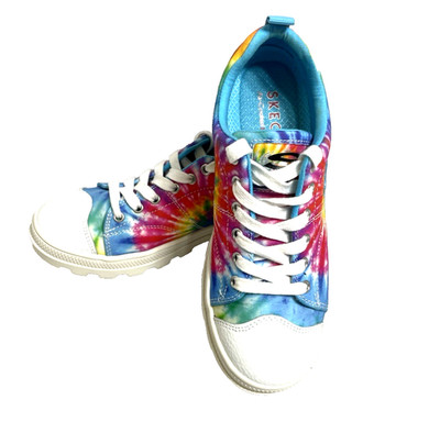 Skechers Roadies Berkeley Blocks Rainbow Tie Dye Shoes Sneakers Women's Size 6M