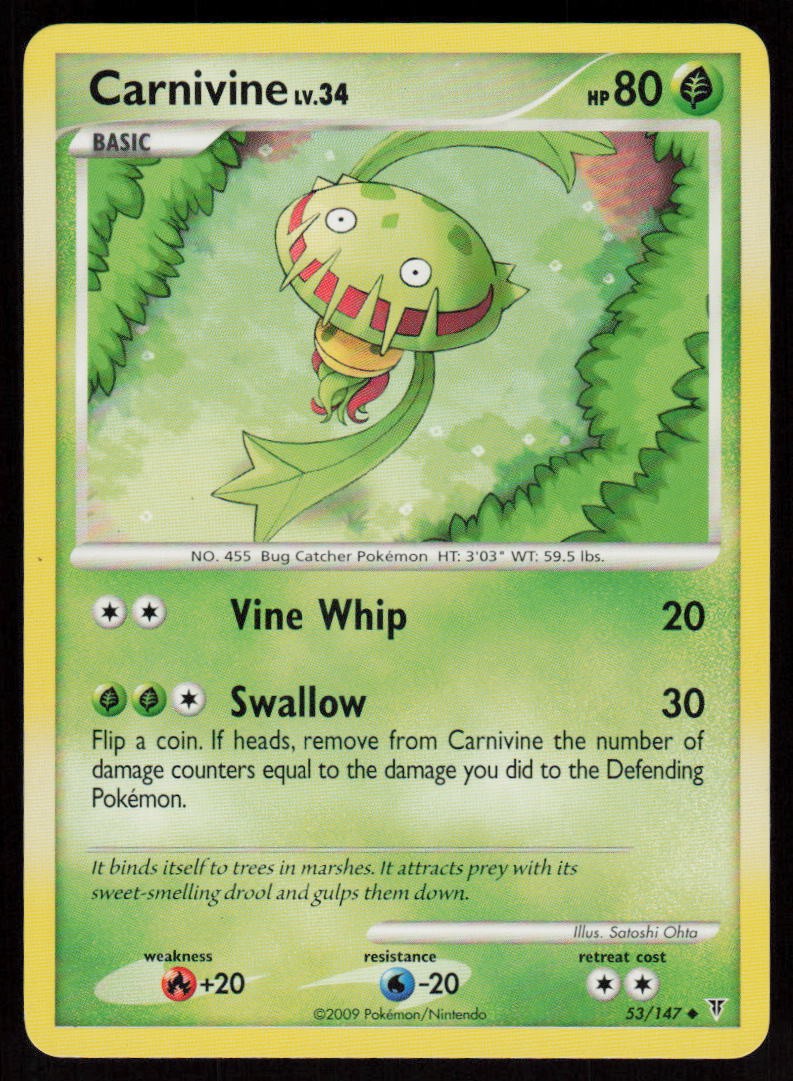 Carnivine 53/147 Uncommon Supreme Victors Pokemon Near Mint