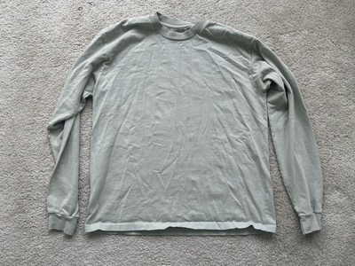 Los Angeles Apparel Brown Beige Long Sleeve Crewneck Sweater Made in USA - Men L