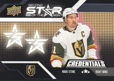 2022-23 Upper Deck Credentials Hockey Card 2nd Star of the Night: Pick From List
