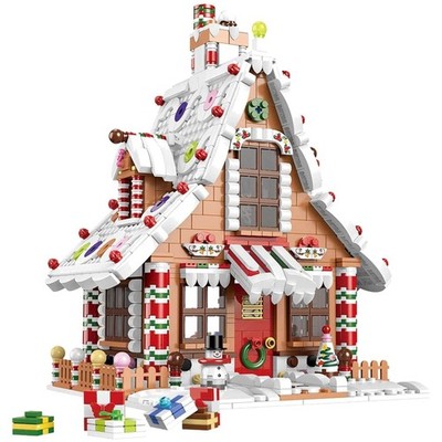 1620-Piece Christmas Gingerbread House Building Set with LED Lights for All Ages