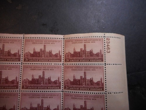 Scott 943, 3 cent, Smithsonian Institution, Sheet - Bild 2 von 2