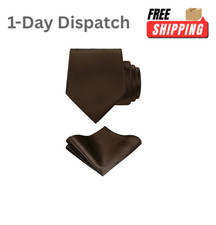 TIE G Black Necktie  Pocket Square Set in Gift Box