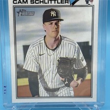 2026 Topps Heritage Cam Schlittler #222 Chrome Rookie New York Yankees