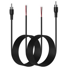 RCA Bare Wire Cable, 2 Pack 20AWG 6ft Replacement RCA Male Plug Jack Connecto...