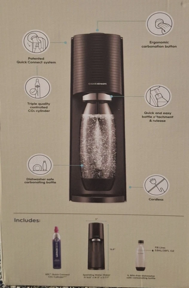 Kit para hacer agua con gas SodaStream Terra azul - nueva caja abierta nunca usada Foto 3 de 4