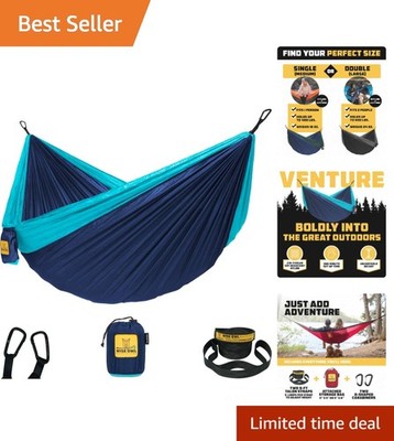 Travel-Ready Hammock for Camping - 500lbs Portable with Adjustable Tree Straps