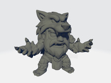Big Head Chibi - Norse - Wolf Viking #3