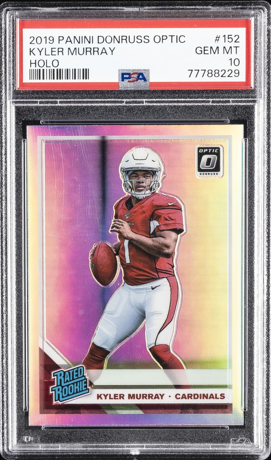 2019 PANINI DONRUSS OPTIC HOLO #152 KYLER MURRAY ROOKIE RC PSA 10