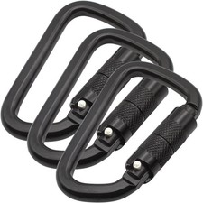 Auto Locking Carabiner 30KN 6500lbs Heavy Duty Large Clip Climbing Carabiner Twi