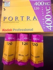 3 Rolls Kodak Portra 400VC Vivid Color 120 Medium Format Film Exp. 2002 Freezer