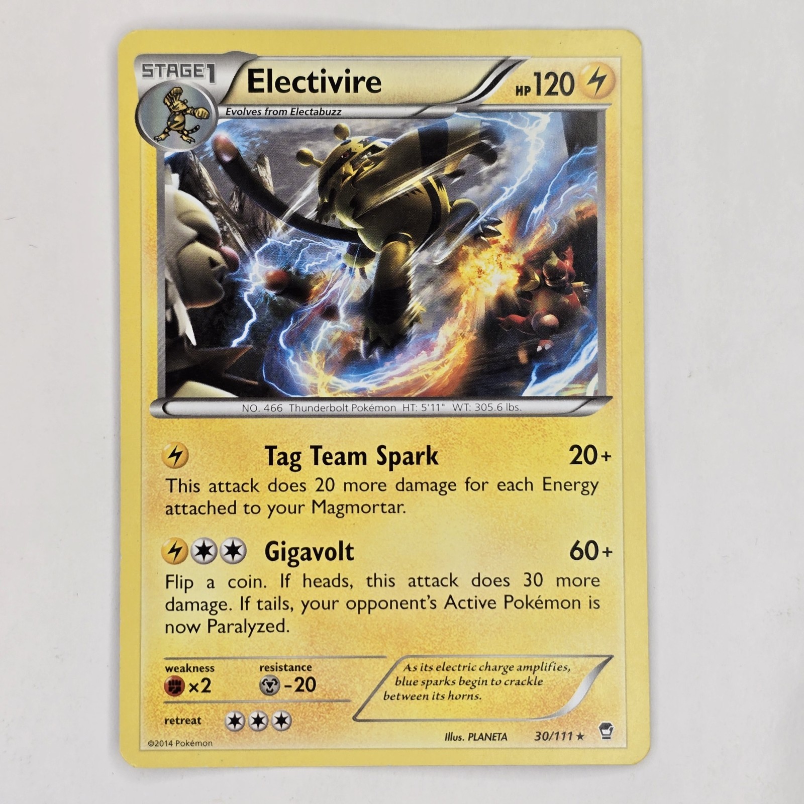 Electivire 30/111 Rare XY Furious Fists NM Pokémon