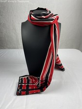 Vera Neumann Red and Black Abstract Scarf