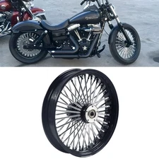 18*3.5'' Rear Wheel Fat Spokes for 08-up Dyna/Sportster With ABS, Black&Chrome
