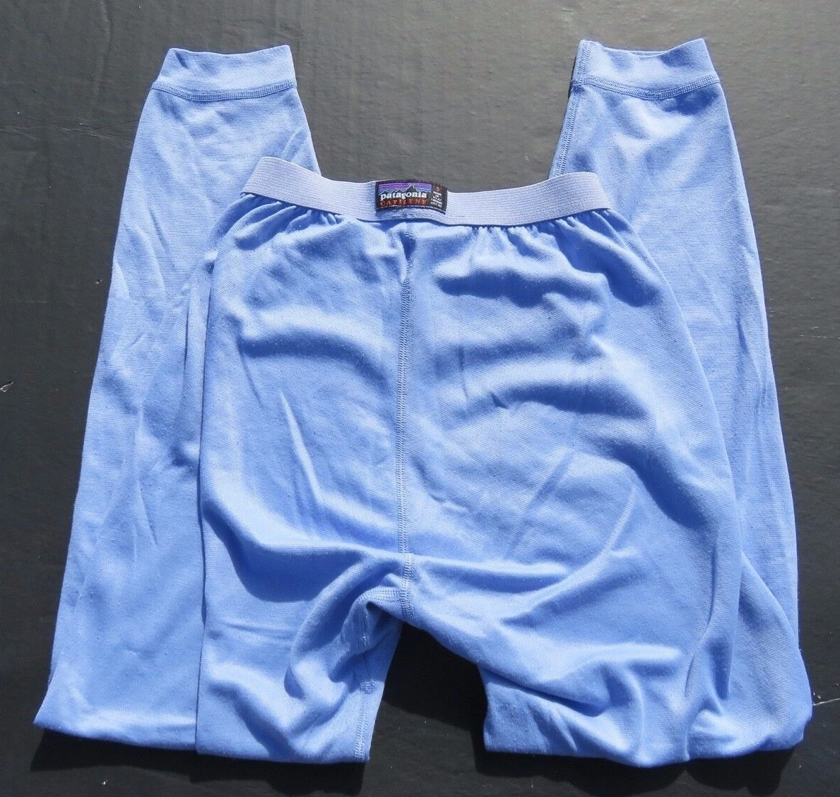 USA Made PATAGONIA Womens Caplilene Light Blue Baselayer Pants Small