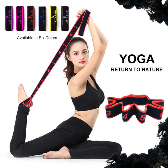 Yoga Belt Flexibility Stretch Band Resistance Strap for Dance Ballet Gym Trainer