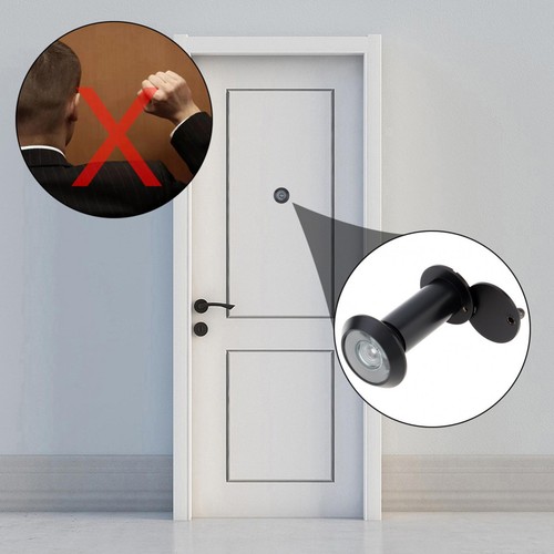 180° Door Peephole Viewer Wide Angle Eye Sight Hole with Rotating Privacy Cover - Picture 11 of 12