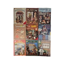 9 Vintage Tole Painting & Craft Books Folk Art Holiday Country Patterns 90s