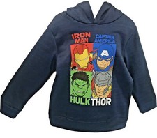 Marvel Kids Fleece Hoodie Hooded Pullover Sweatshirt Avengers Size 5 Youth NWT