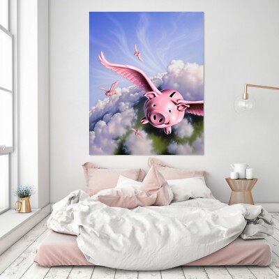 3D Little Flying Pig ZHU464 Wall Stickers Wall Murals Wallpaper Jerry LoFaro Amy