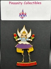 Holland - It's a Small World - Doll - Dangle - Dutch Girl with Tulips Pin