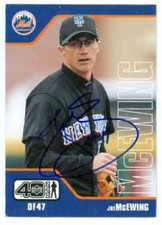 Joe McEwing autographed baseball card New York Mets 2002 Upper Deck 40 Man #815