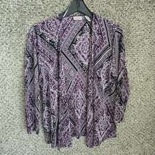 Chicos Easywear Cardigan Womens 1 US Medium P...