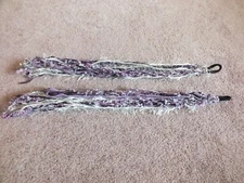 Handmade BOHO Dread Locks Fairy Braids Ponytail Holder Purples Gray Black Set 2