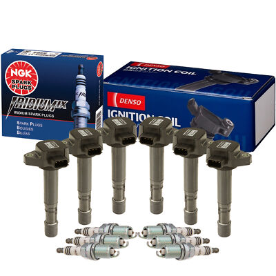 Denso 6 COP Ignition Coils & NGK 6 Iridium IX Spark Plugs Kit For Acura Honda V6