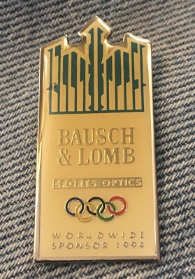 1994 Lillehammer Olympic Pin ~ Sponsor ~ Bausch & Lomb ~ Sports Optics