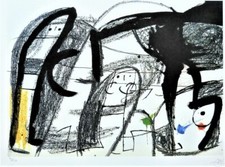 JOAN MIRO  große, limitierte Lithografie 78 x 57cm, nummeriert 31/150, SPANDEM