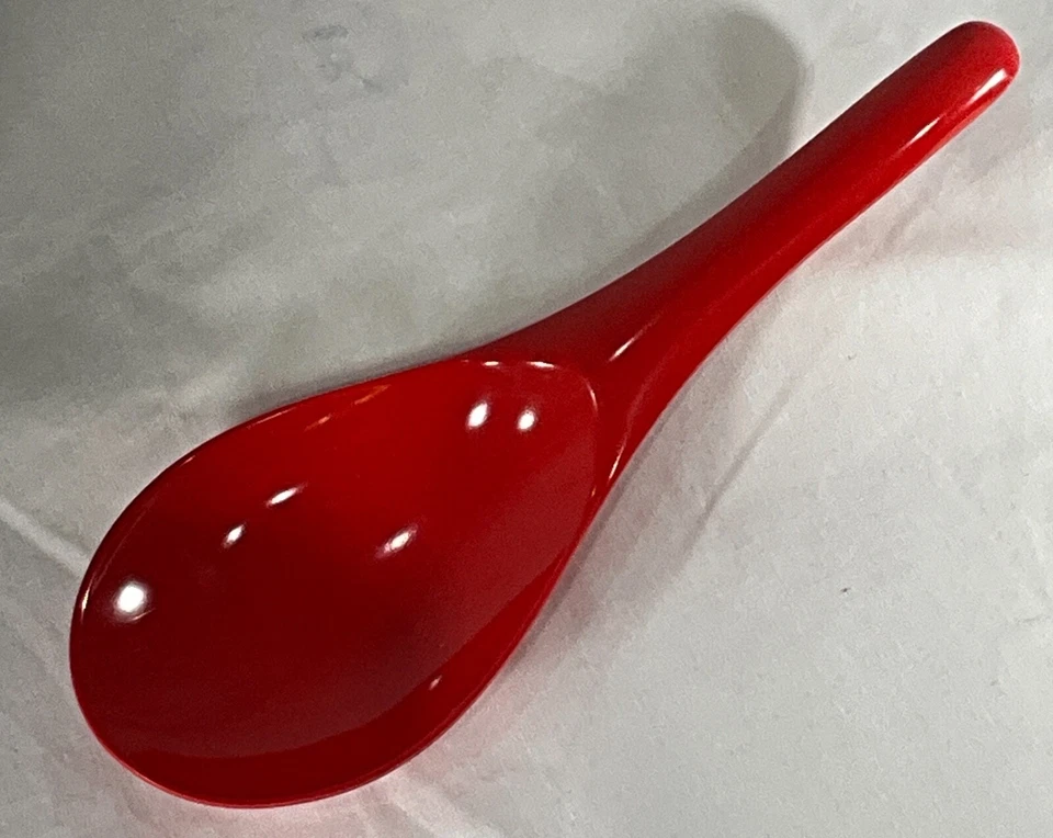 HutZler Red Melamine Rice Spoon item 513 Thailand - Image 3 of 4