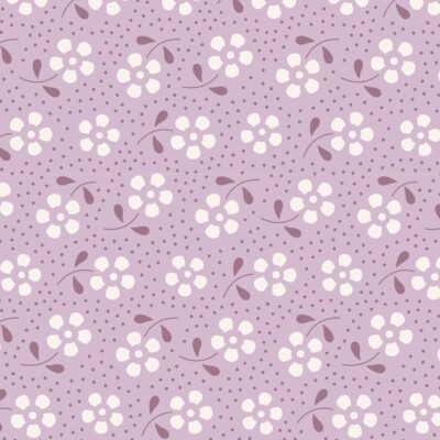 Tilda Meadow Basic Lilac Norwegian Designer Tone Finnanger 1/2 Yd