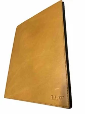 Bosca Leather Soft Cover Portfolio Britan Tan Monogram LLW 