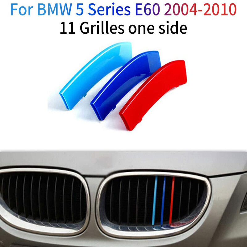 Car Front Grille Trim Clip Strip Cover Accessories For 2004-10 BMW 5 Series E60